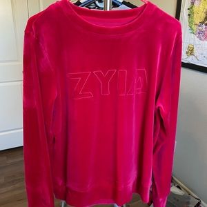 Zyia active velour sweatshirt